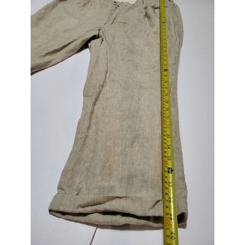 Jos. A Banks Traveler's Collection 100% Linen Tan Pants Size Men's 40x30